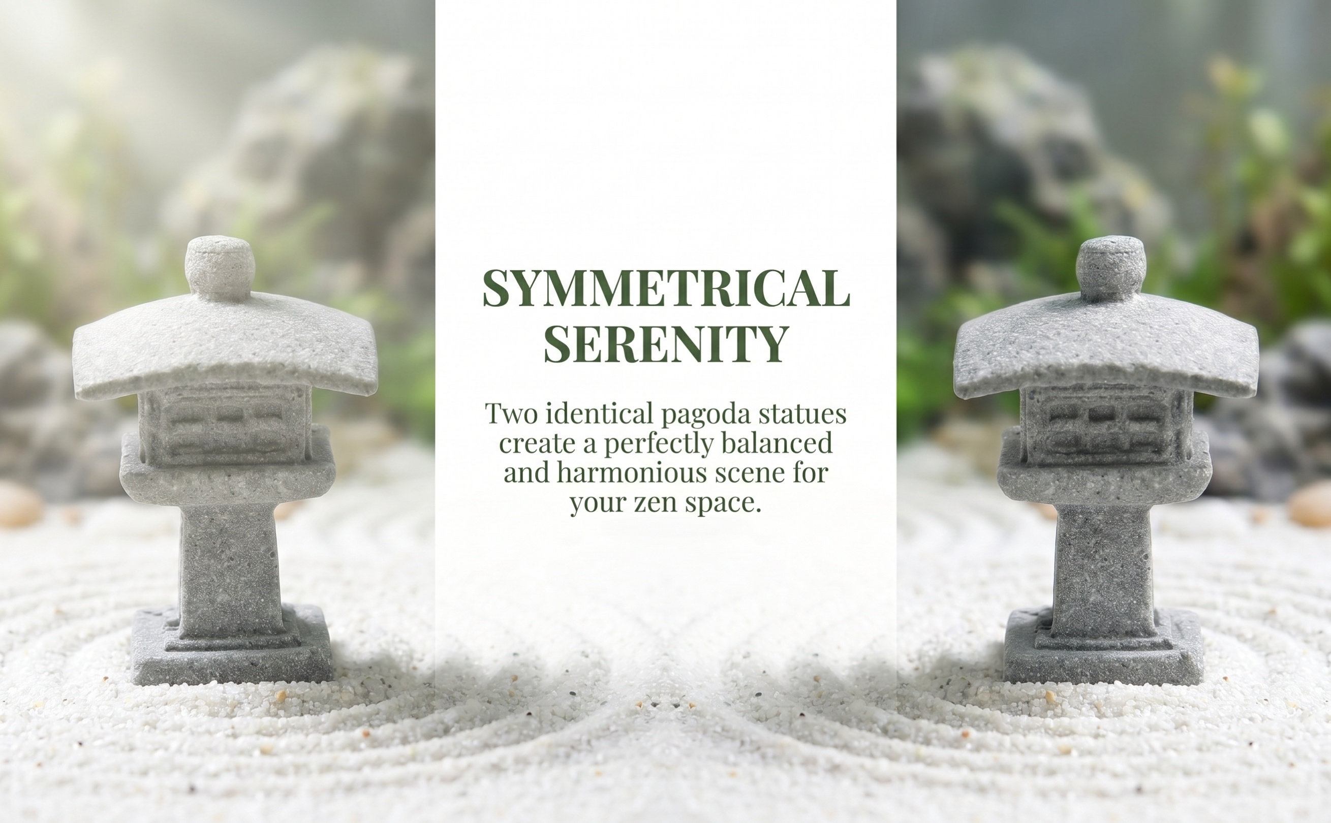 Succulent Arrangement Mini - 2Pcs Premium Sandstone Pagoda Statue Mini